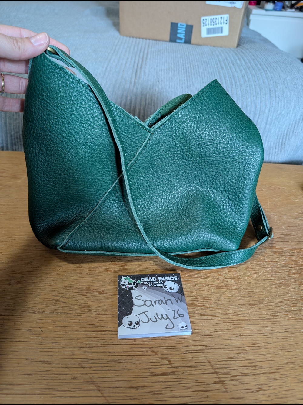 Portland Leather Forest Bacalar Small Naomi Pebbled Shoulder Bag